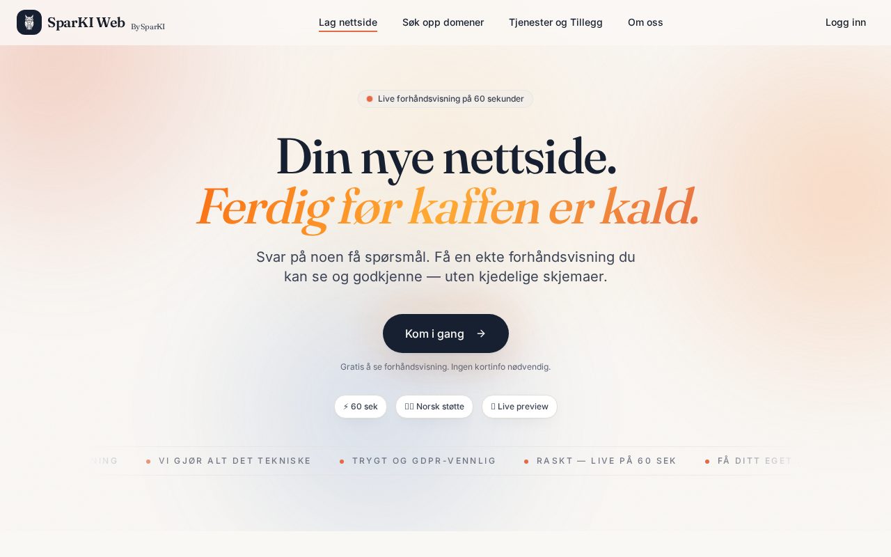 Moderne bedriftsnettside